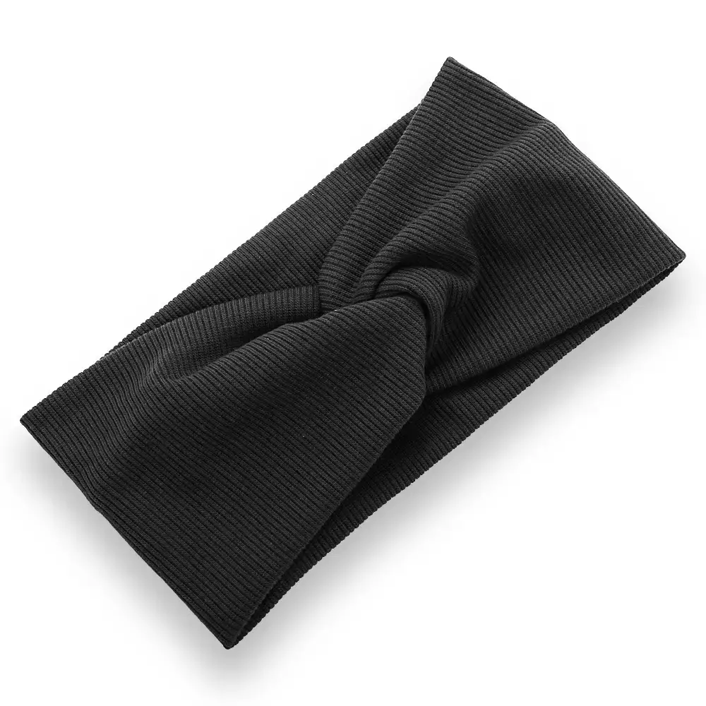 Men & Women Knitted Cross Hairband with Sweat Absorbent Design - Image 2