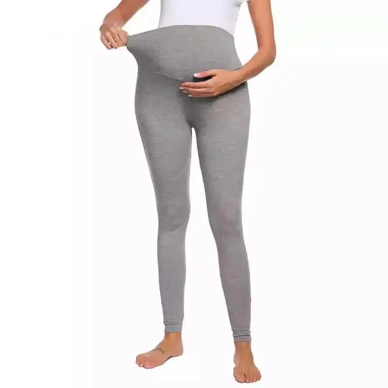 Grey Slim Fit Belly Support Pants for Pregnant Women — feature 2