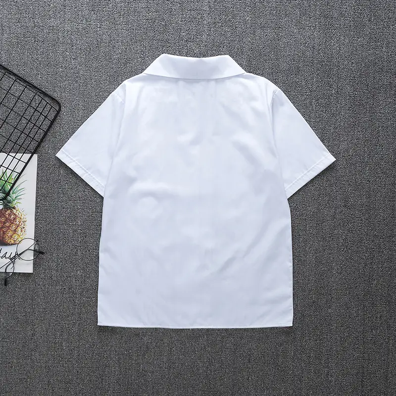 Taiwan Normal University Embroidered School Shirt White Short Sleeve - Image 5