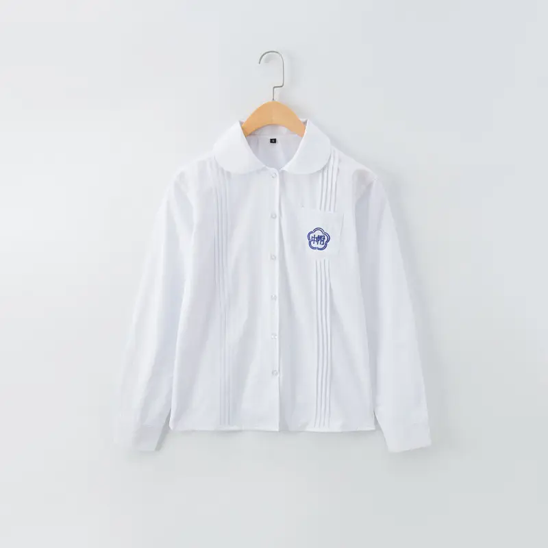 Taiwan Normal University Embroidered School Shirt White Short Sleeve - Image 4
