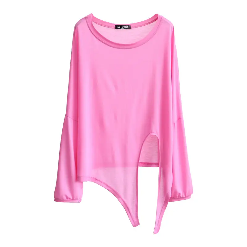 2024 Women's Knitted Long Sleeve T-Shirt Mint Green - Image 11