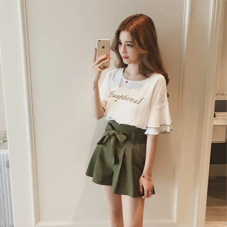 2025 Summer Petite Top & Wide Leg Shorts Set - Image 4