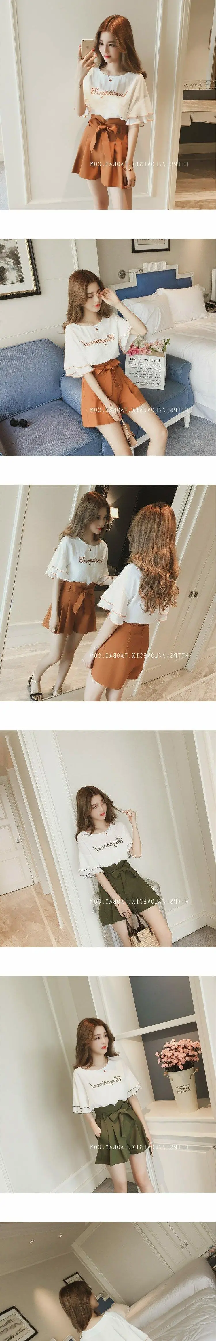 2025 Summer Petite Top & Wide Leg Shorts Set — feature 2