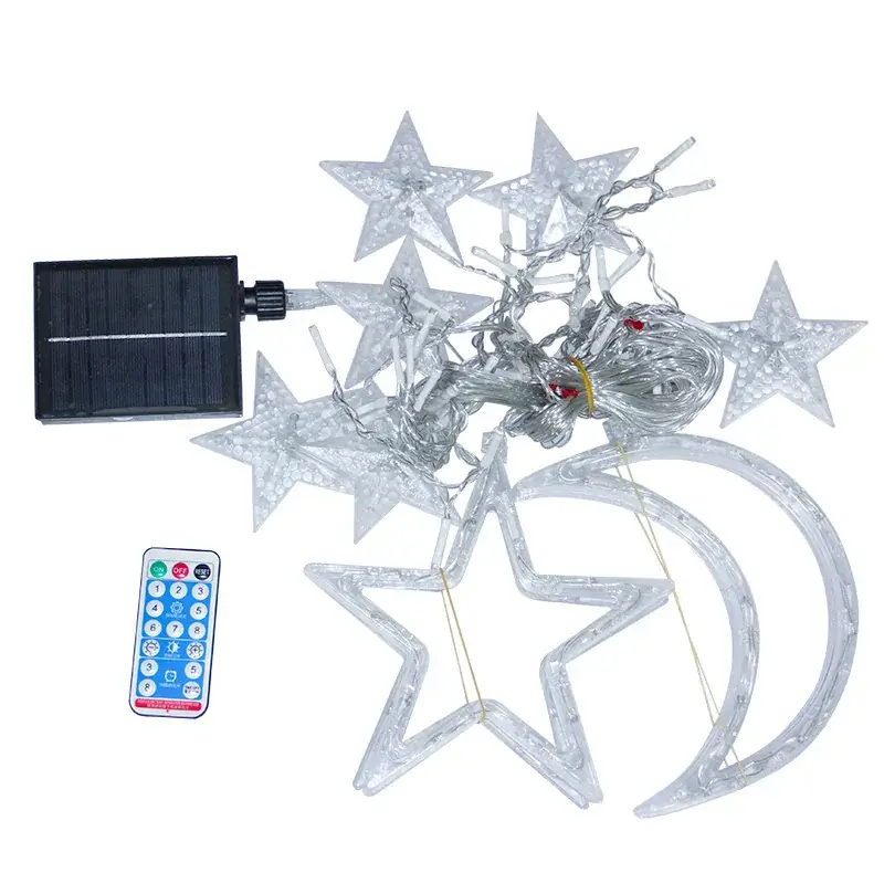 Solar String Lights Star Curtain LED Outdoor Decor - Image 9