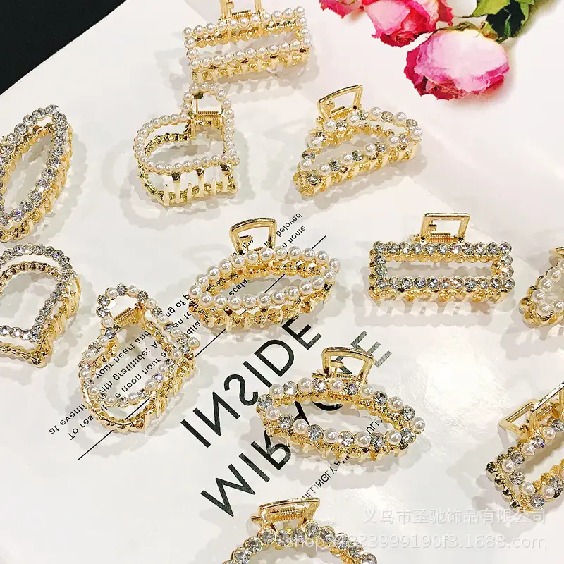 Korean Pearl Hairpin Clip Gold Alloy Women's All-match - Image 20