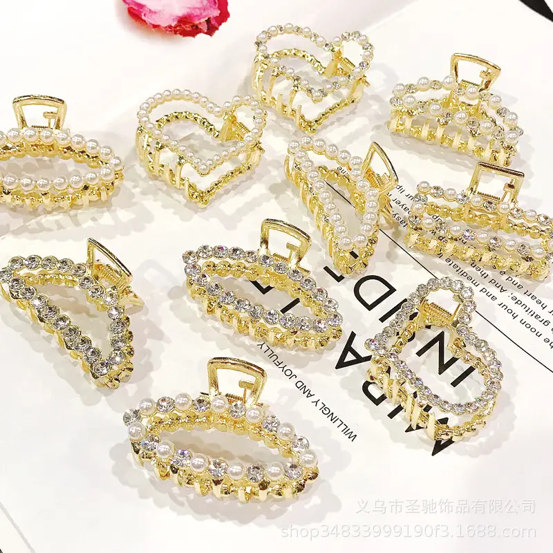 Korean Pearl Hairpin Clip Gold Alloy Women's All-match - Image 21