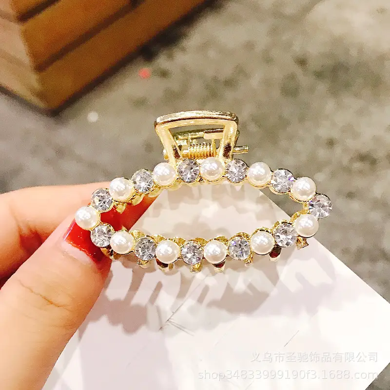 Korean Pearl Hairpin Clip Gold Alloy Women's All-match - Image 4