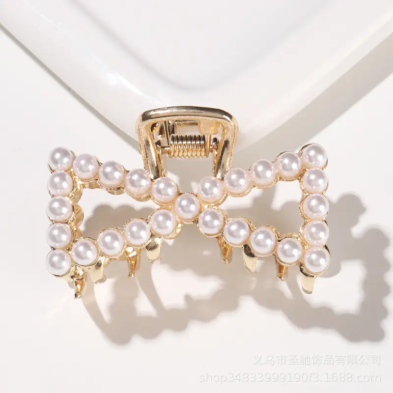 Korean Pearl Hairpin Clip Gold Alloy Women's All-match - Image 7