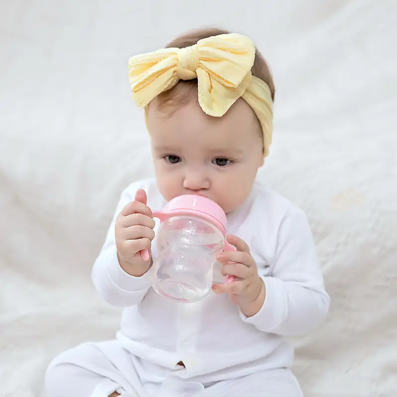 Black Baby Headband Double Layer Bow Protection - Image 46