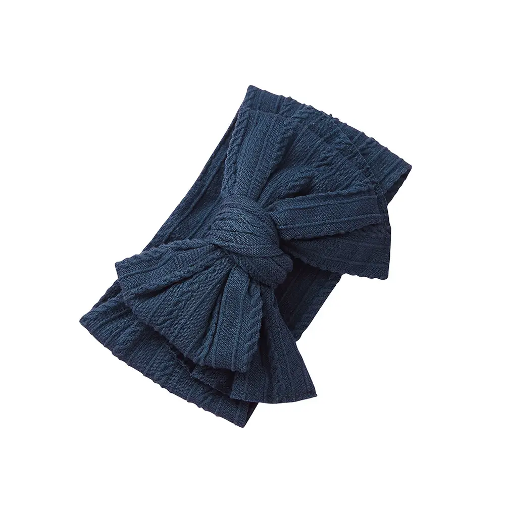 Black Baby Headband Double Layer Bow Protection - Image 49