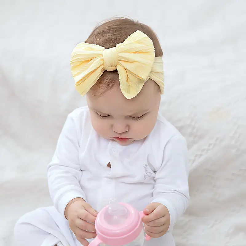 Black Baby Headband Double Layer Bow Protection — feature 14