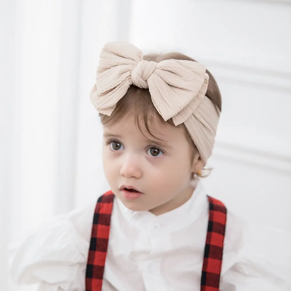 Black Baby Headband Double Layer Bow Protection — feature 4