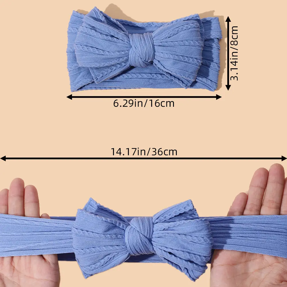 Black Baby Headband Double Layer Bow Protection — feature 9