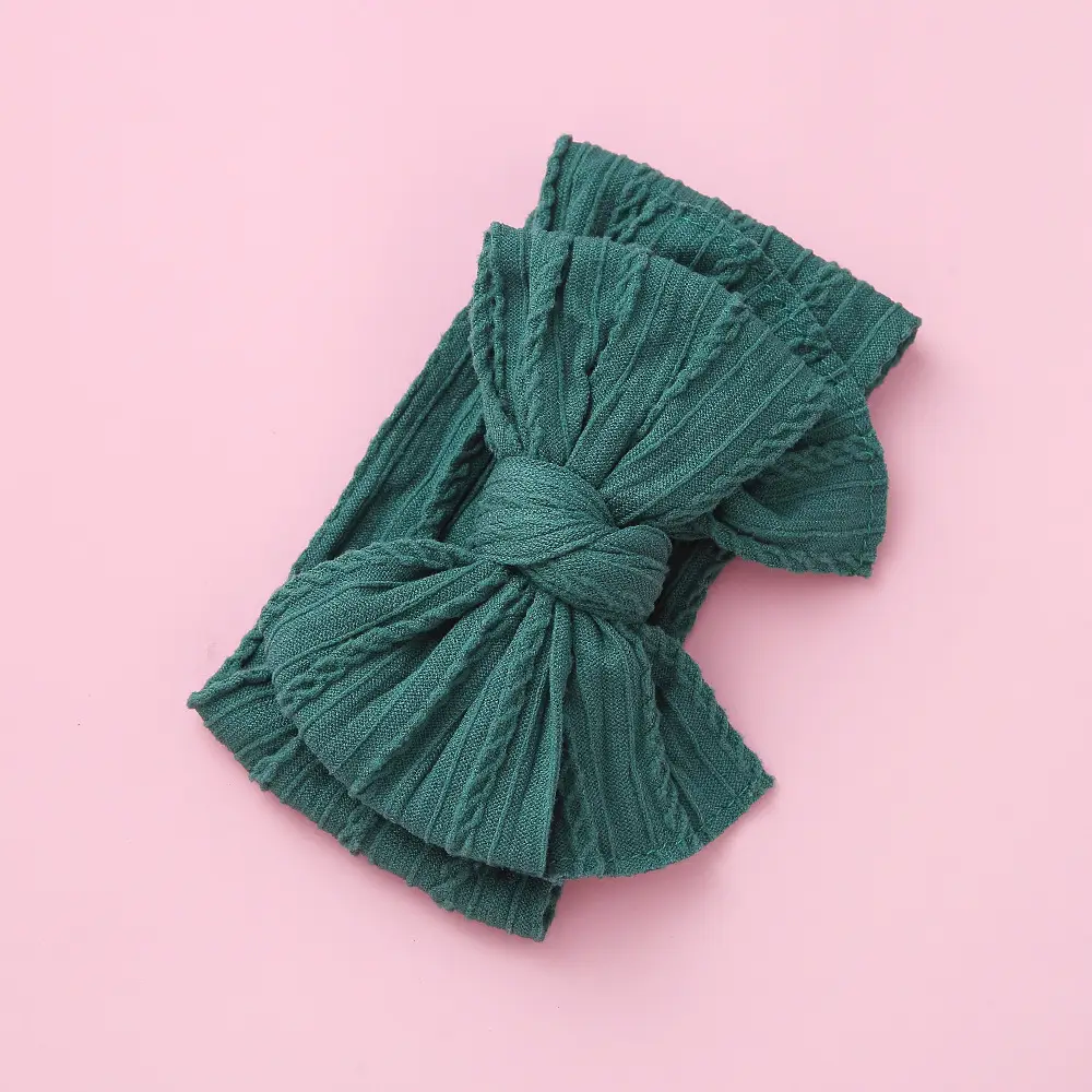 Black Baby Headband Double Layer Bow Protection - Image 22