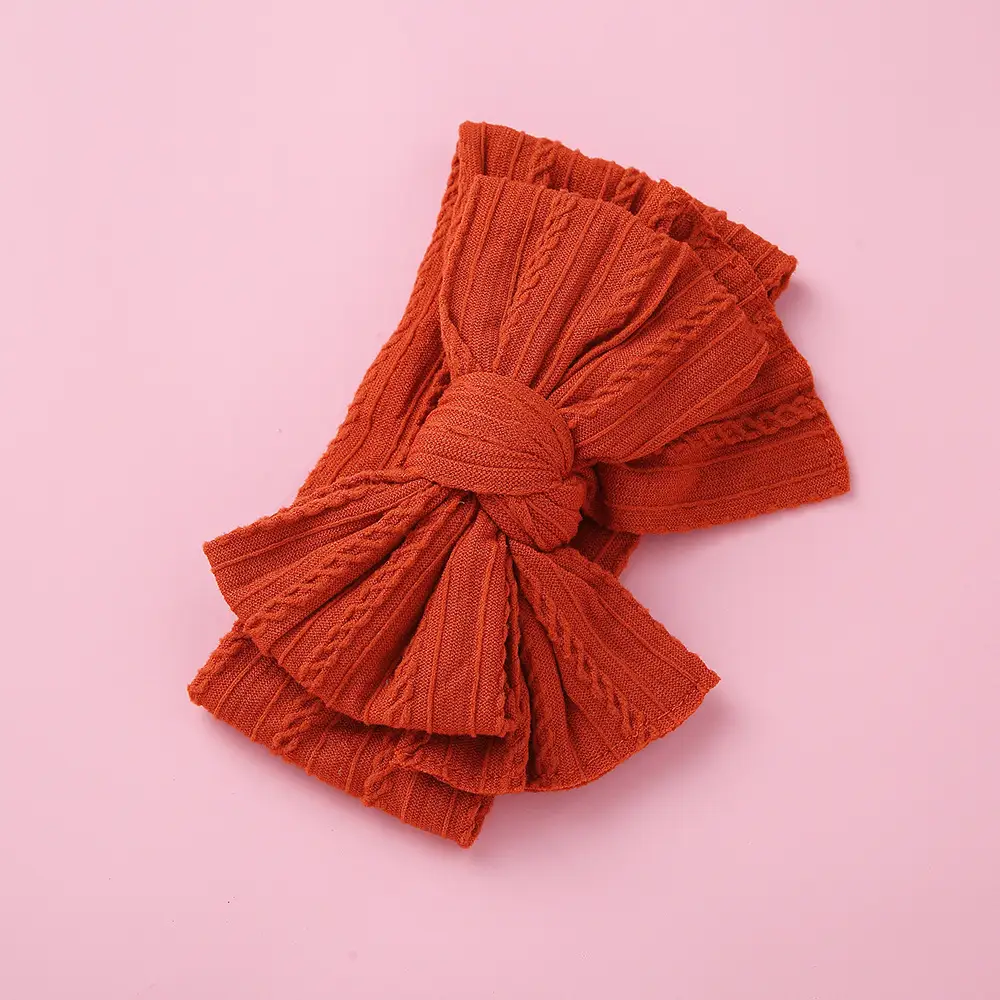 Black Baby Headband Double Layer Bow Protection - Image 24