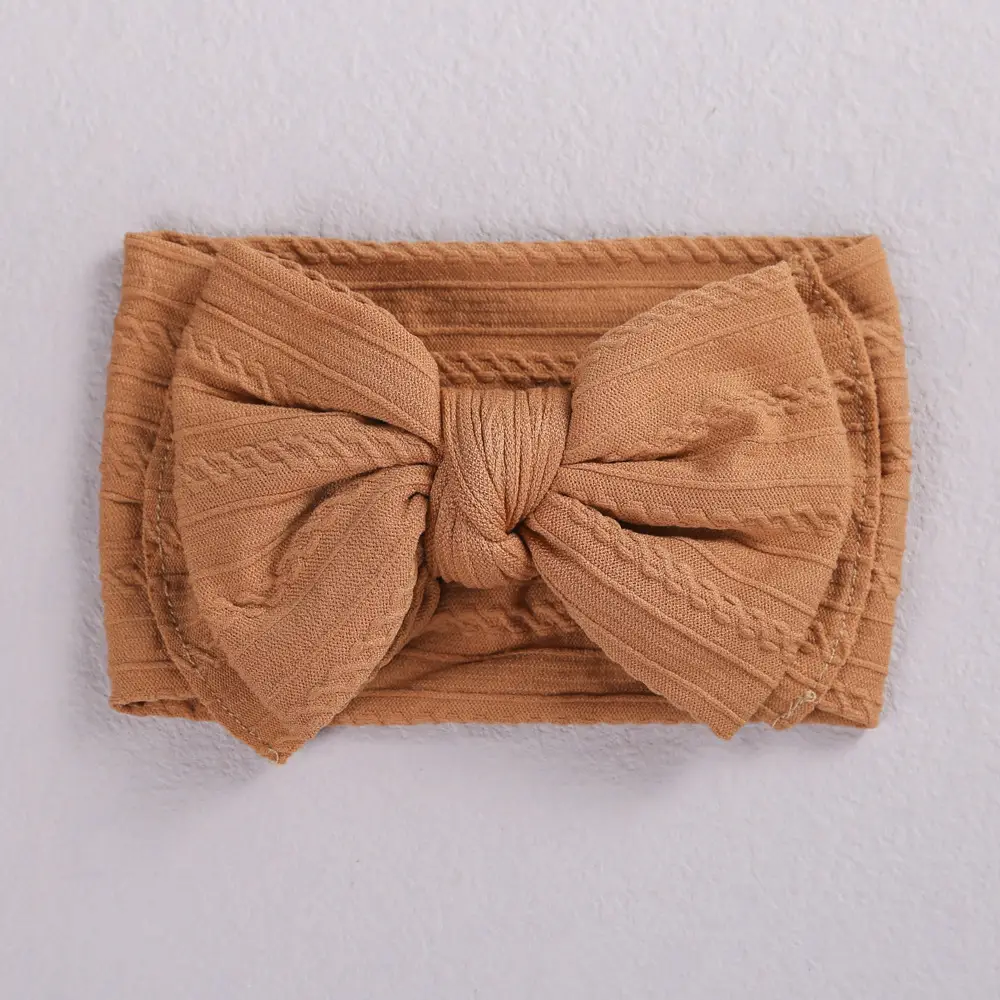 Black Baby Headband Double Layer Bow Protection - Image 29