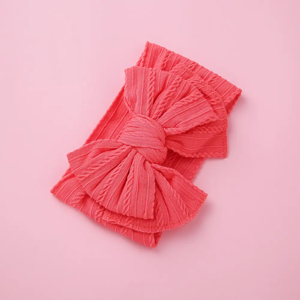 Black Baby Headband Double Layer Bow Protection - Image 6