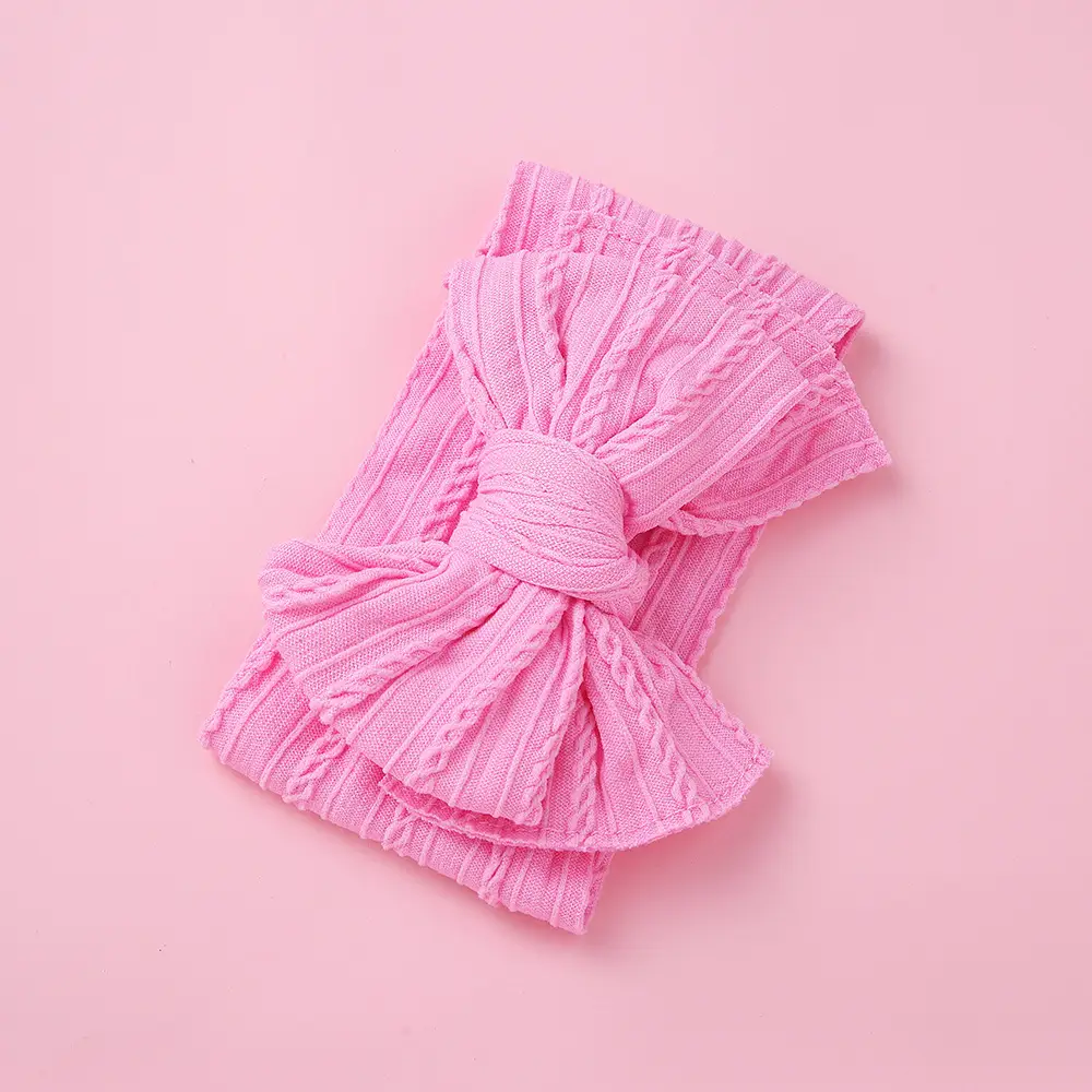 Black Baby Headband Double Layer Bow Protection - Image 7