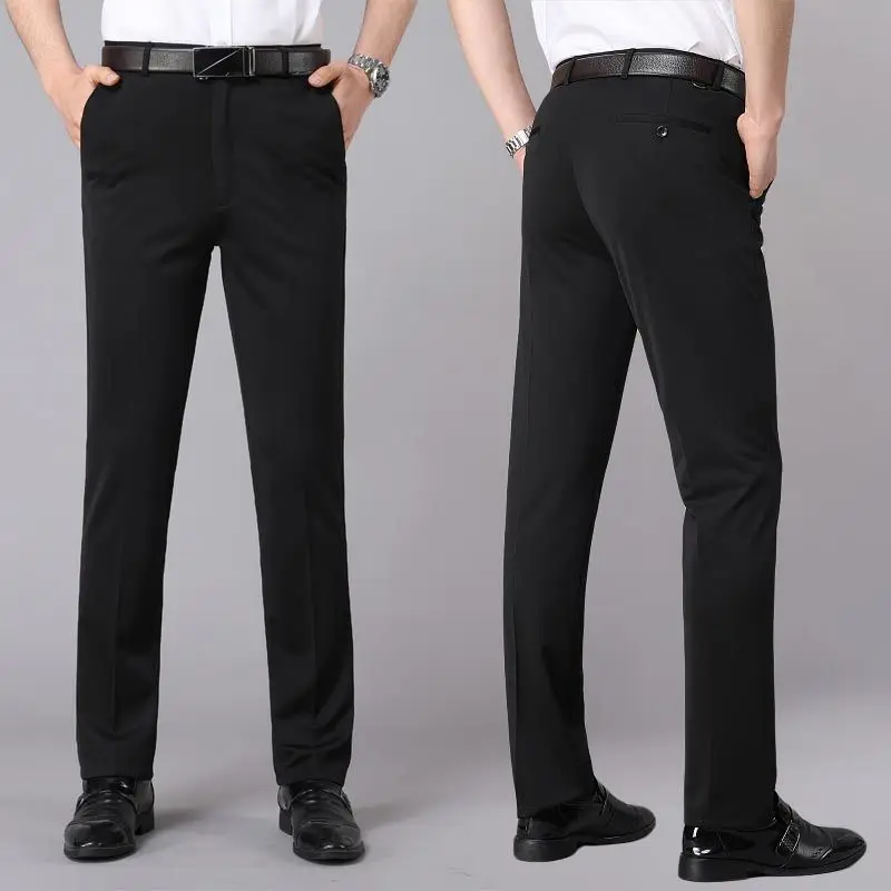 Men's Slim Fit Grey Trousers Spring Summer - Image 9