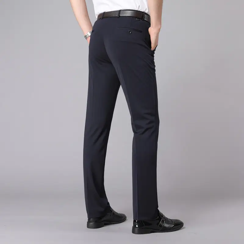 Men's Slim Fit Grey Trousers Spring Summer - Image 10