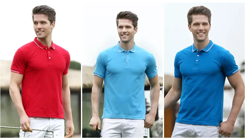 Men Red Polo T-Shirt Short Sleeve Workwear — feature 10
