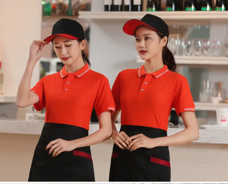 Men Red Polo T-Shirt Short Sleeve Workwear — feature 15