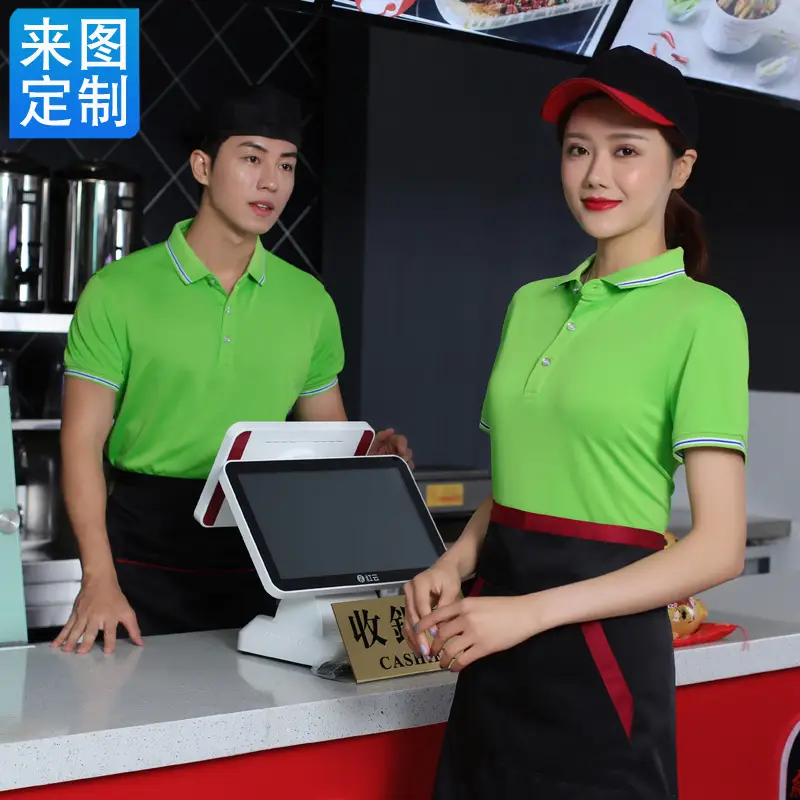 Waiter Work T-Shirt Black Red Short Sleeve - Image 13