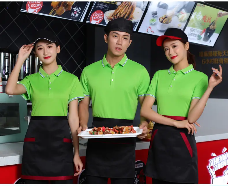 Waiter Work T-Shirt Black Red Short Sleeve — feature 14