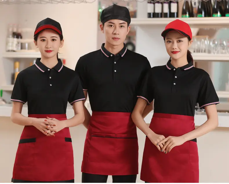 Waiter Work T-Shirt Black Red Short Sleeve — feature 16