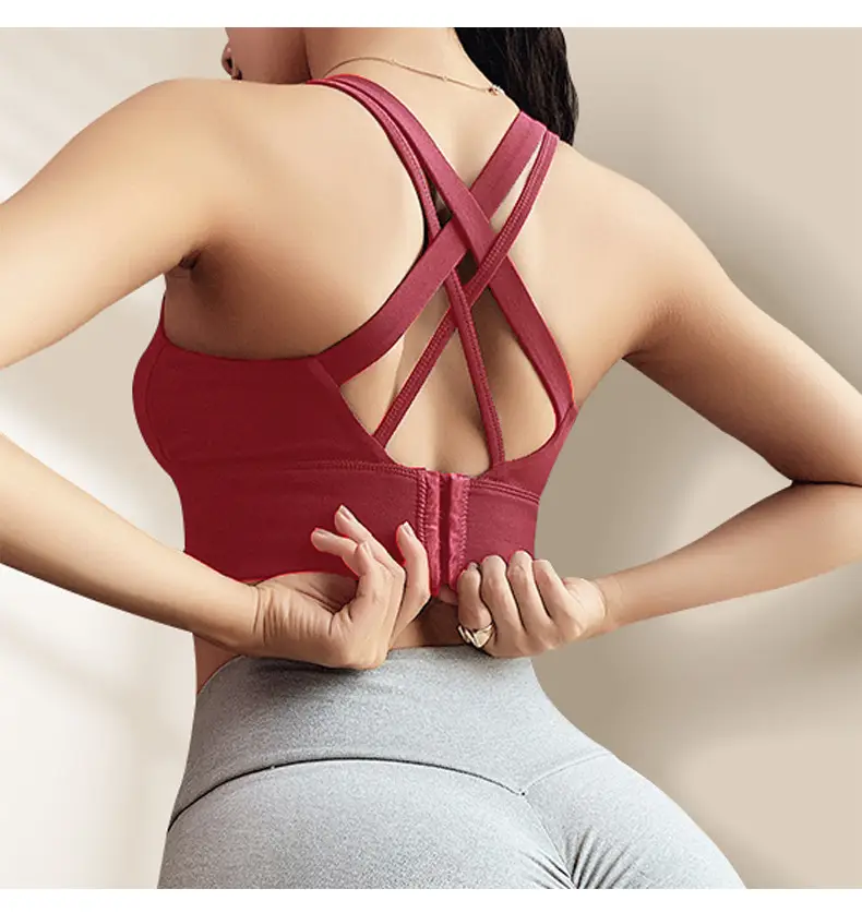 Dc High-Intensity Back-Beautiful Sports Bra for Women Shock-Proof Running Push-Up Anti-Sagging Fitness Vest Yoga Large Size Bra — feature 21