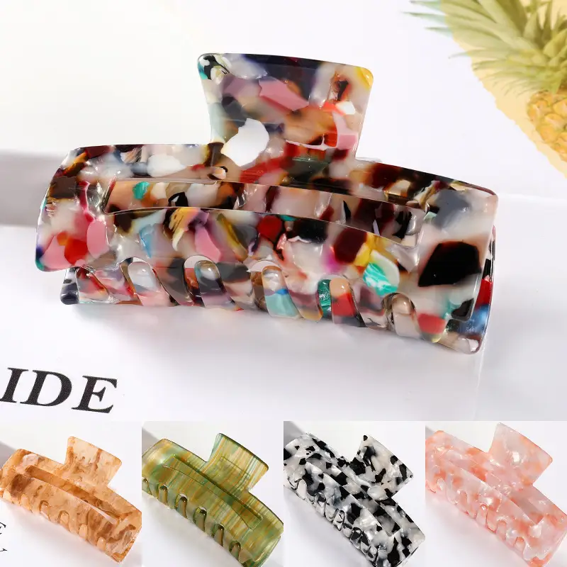Acrylic Hair Ponytail with Holographic Plate Design - Image 77