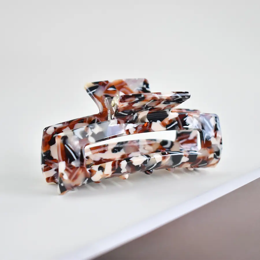Acrylic Hair Ponytail with Holographic Plate Design - Image 47