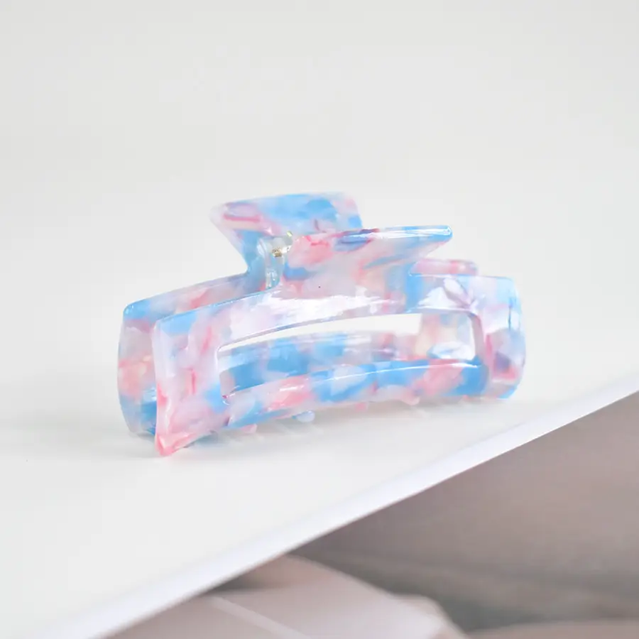 Acrylic Hair Ponytail with Holographic Plate Design - Image 49