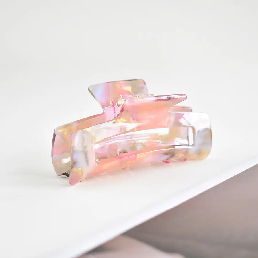Acrylic Hair Ponytail with Holographic Plate Design - Image 54