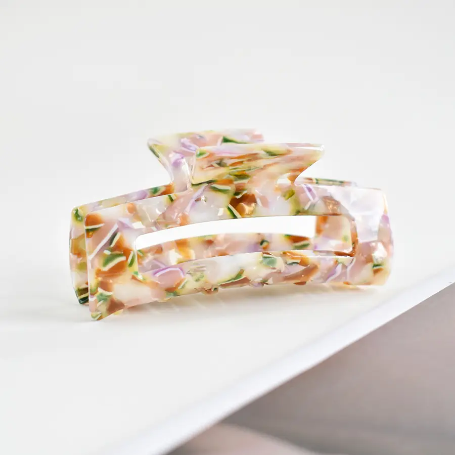 Acrylic Hair Ponytail with Holographic Plate Design - Image 60