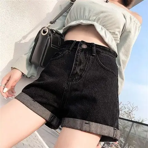 Women Denim Shorts White T-Shirt Summer 2020 - Image 5