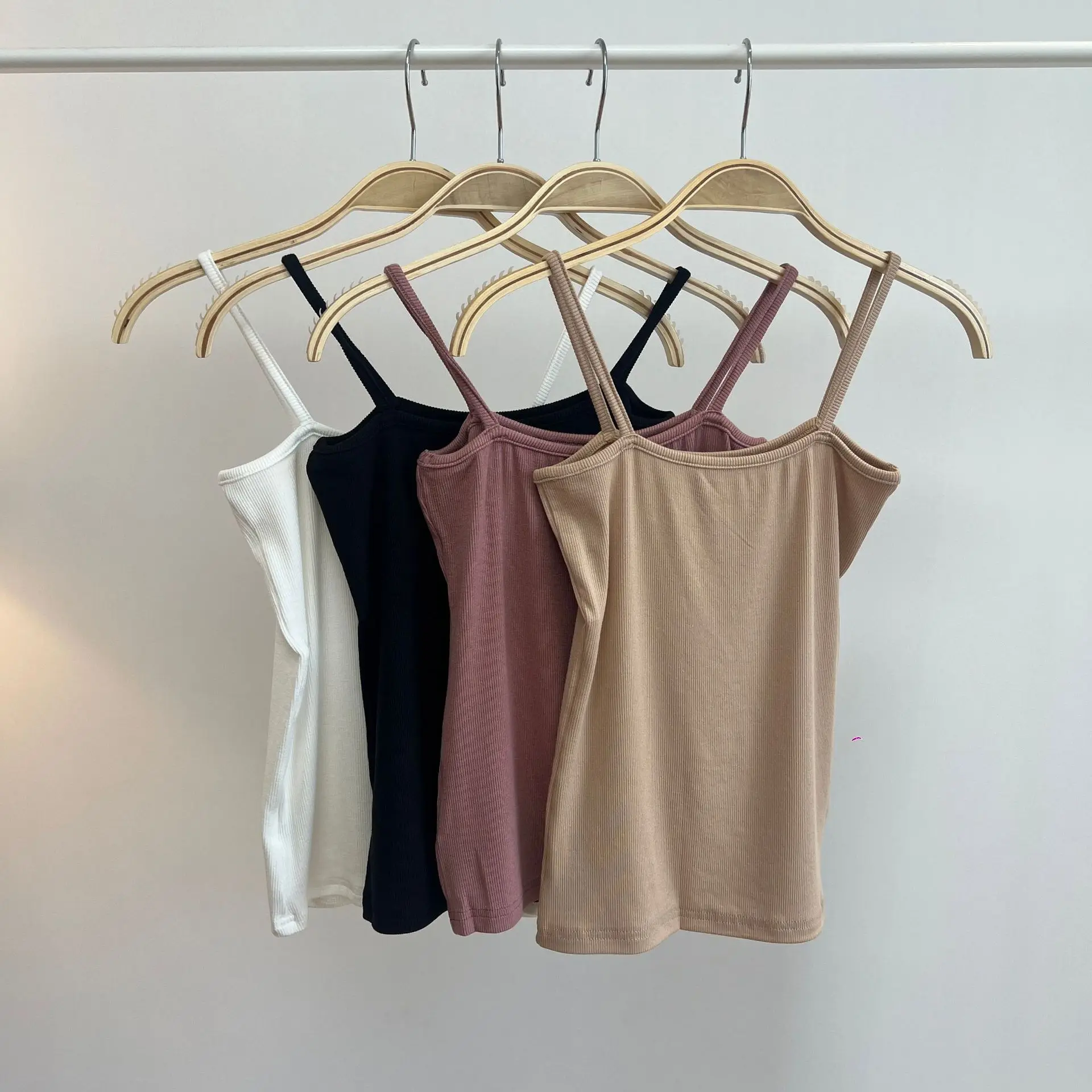 White High Elastic Flat Camisole Summer - Image 7