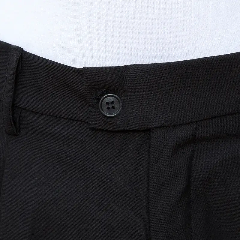 Men's Professional Suit Pants Black Loose Fit - Image 5