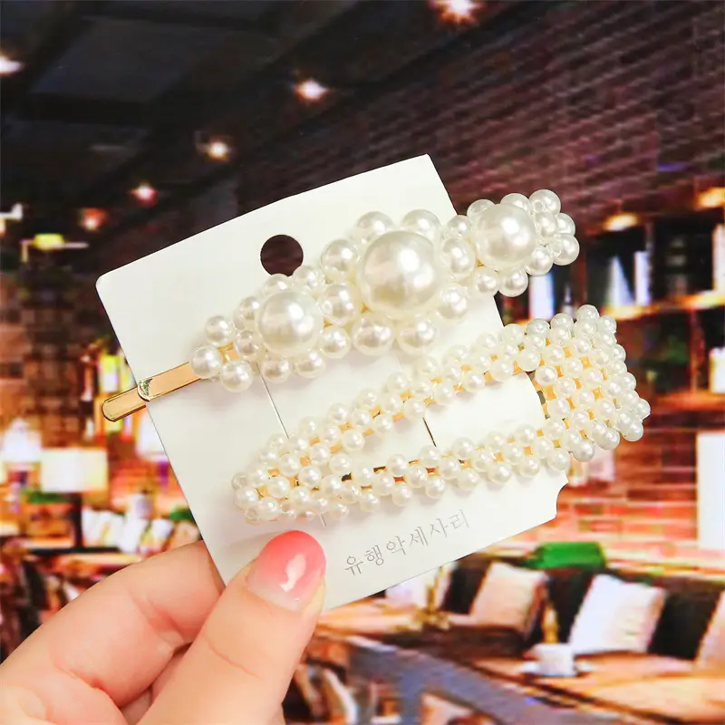 Korean Pearl Hairpin Bow with Star Accent - Image 2