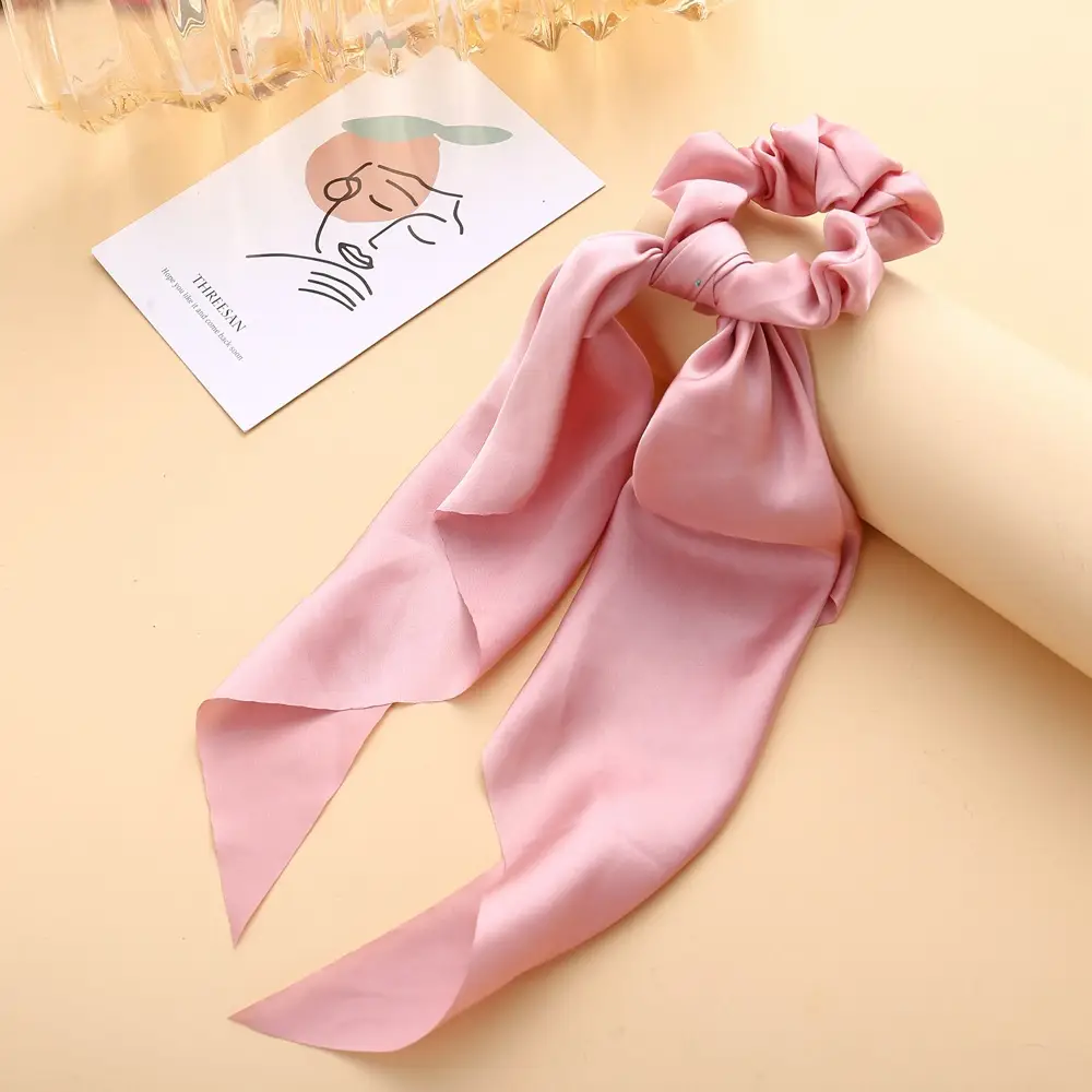 Red Silk Knot Scarf for Women Large Size - Image 2