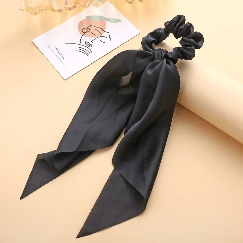 Red Silk Knot Scarf for Women Large Size - Image 3