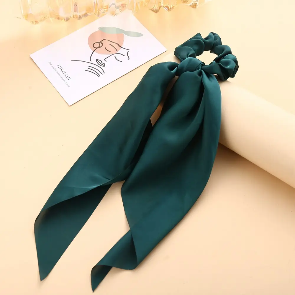 Red Silk Knot Scarf for Women Large Size - Image 5