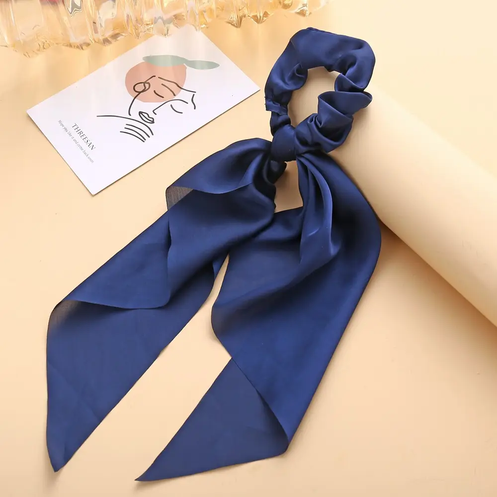 Red Silk Knot Scarf for Women Large Size - Image 7
