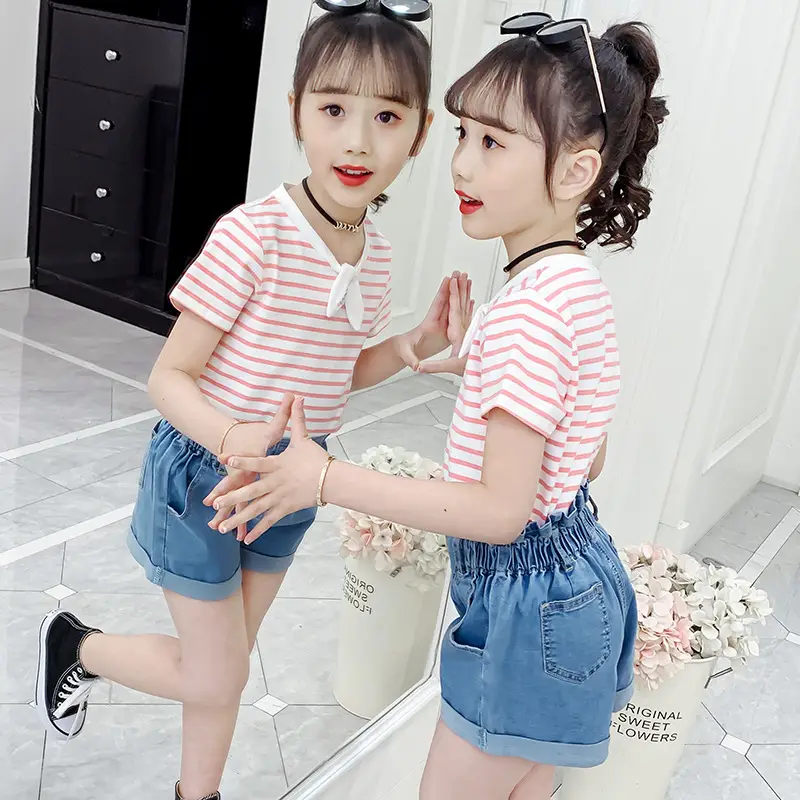 Girls Denim Shorts 2025 Cotton Outerwear Middle Large - Image 4