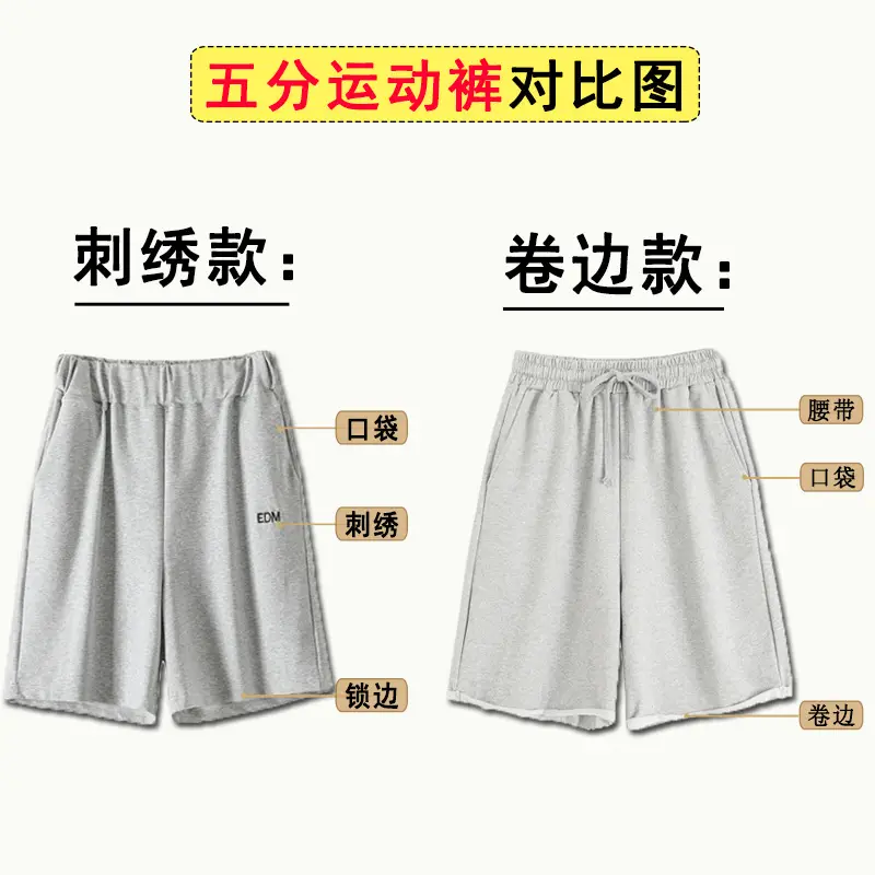Women Cotton Five Point Shorts Black Summer Loose - Image 4
