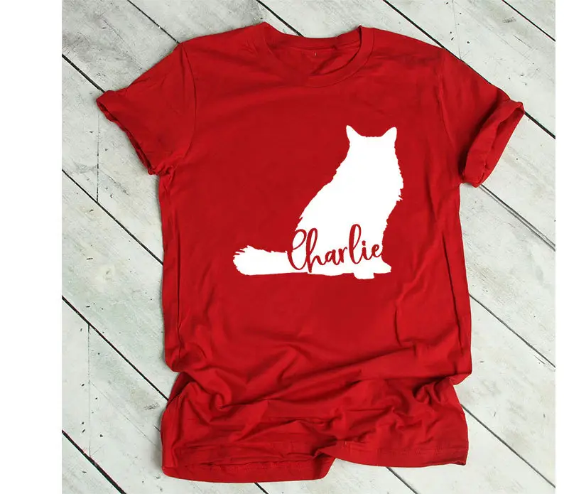 Charlie Cat Print Grey T-Shirt Short Sleeve - Image 12