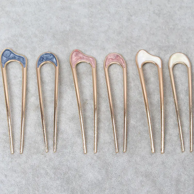 U-Shaped Metal Hair Forks for Updo and Chopsticks