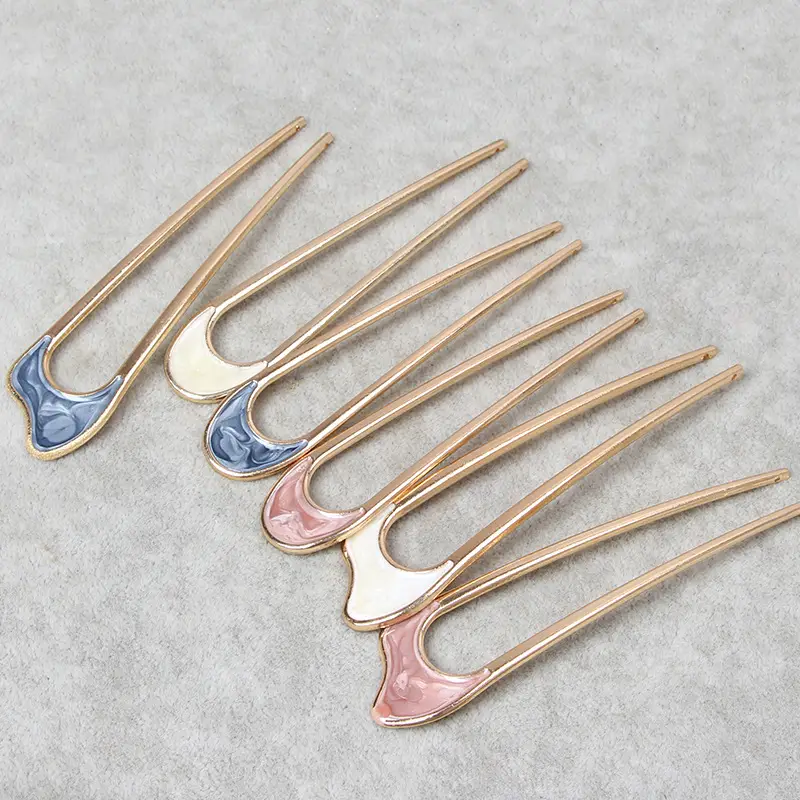 U-Shaped Metal Hair Forks for Updo and Chopsticks