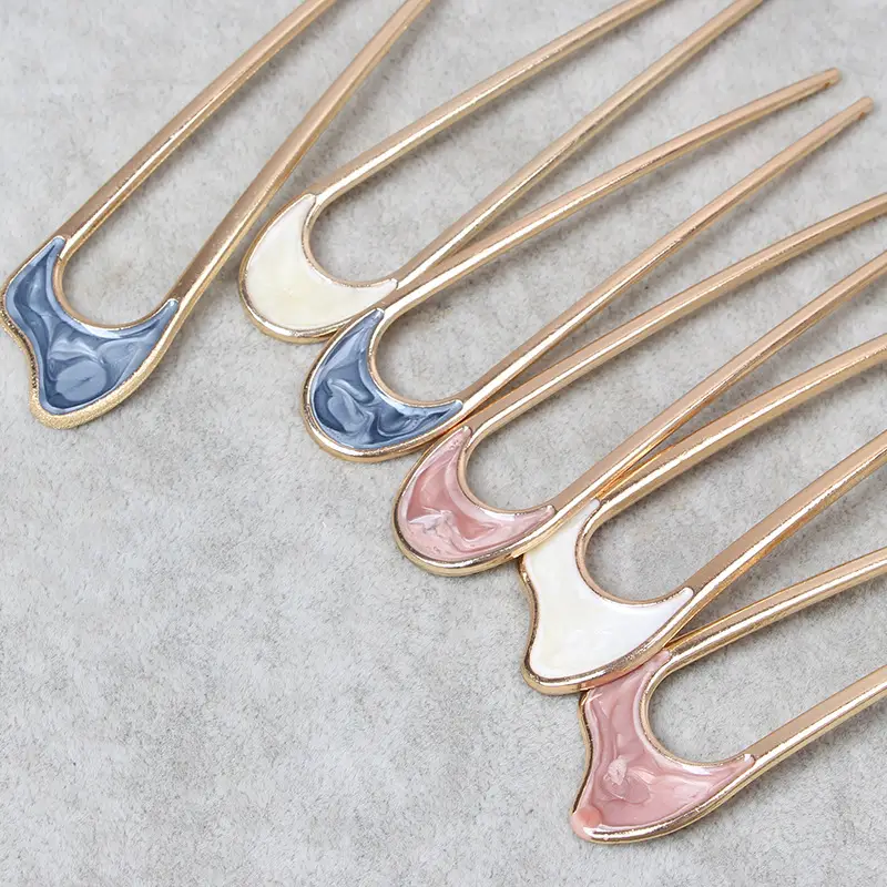 U-Shaped Metal Hair Forks for Updo and Chopsticks