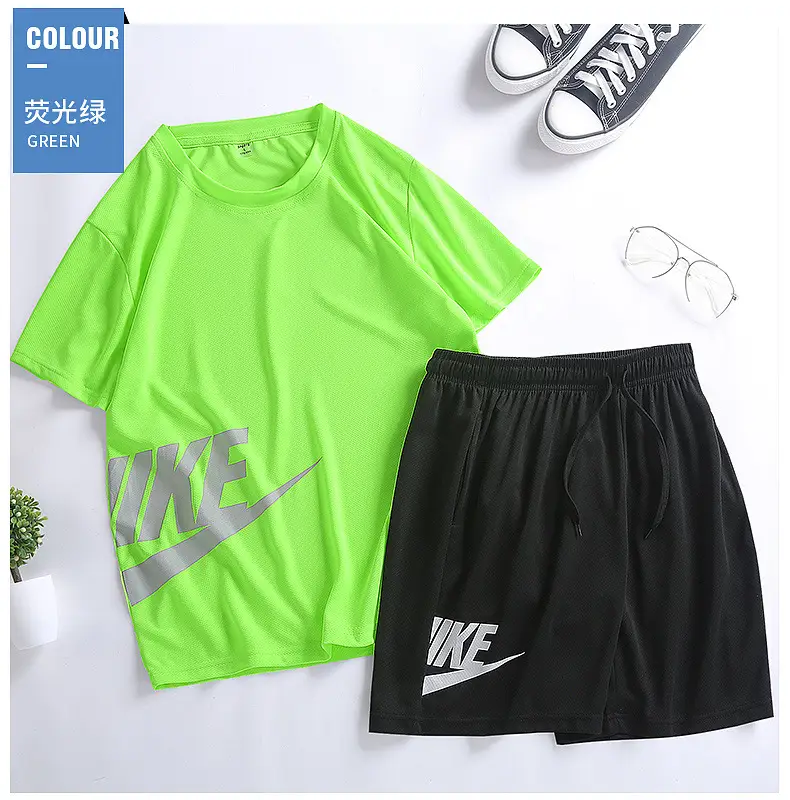 Men Nike Running Shorts & T-Shirt Set Grey Large — feature 10